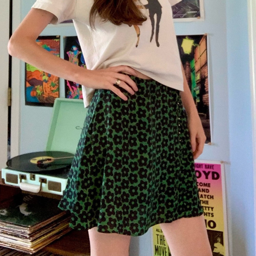 Silky Floral Urban Outfitters Skirt